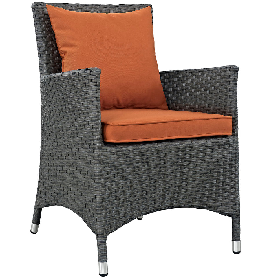 Sojourn 8 Piece Outdoor Patio Sunbrella® Dining Set.