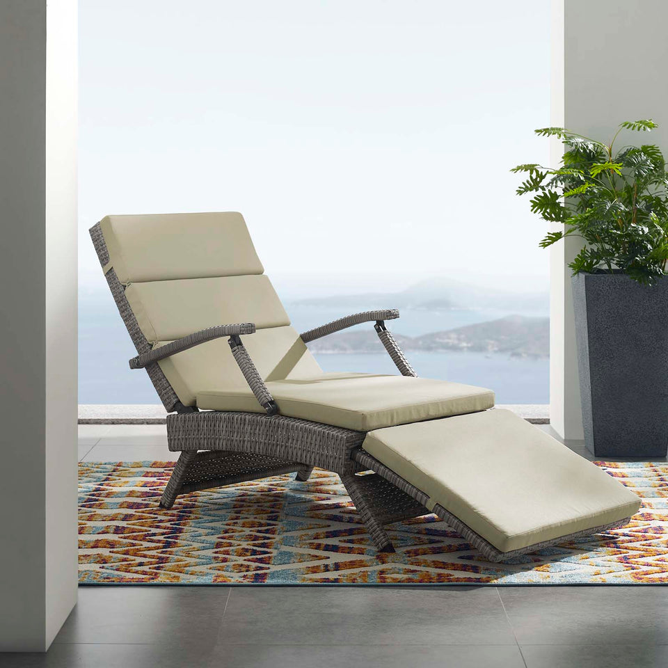 Envisage Chaise Outdoor Patio Wicker Rattan Lounge Chair.