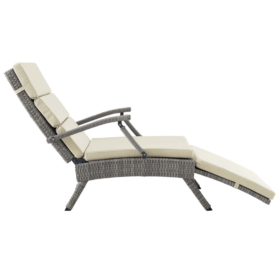 Envisage Chaise Outdoor Patio Wicker Rattan Lounge Chair.