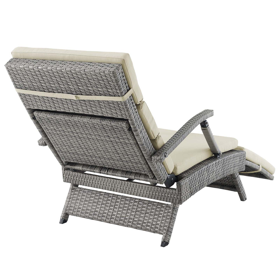 Envisage Chaise Outdoor Patio Wicker Rattan Lounge Chair.