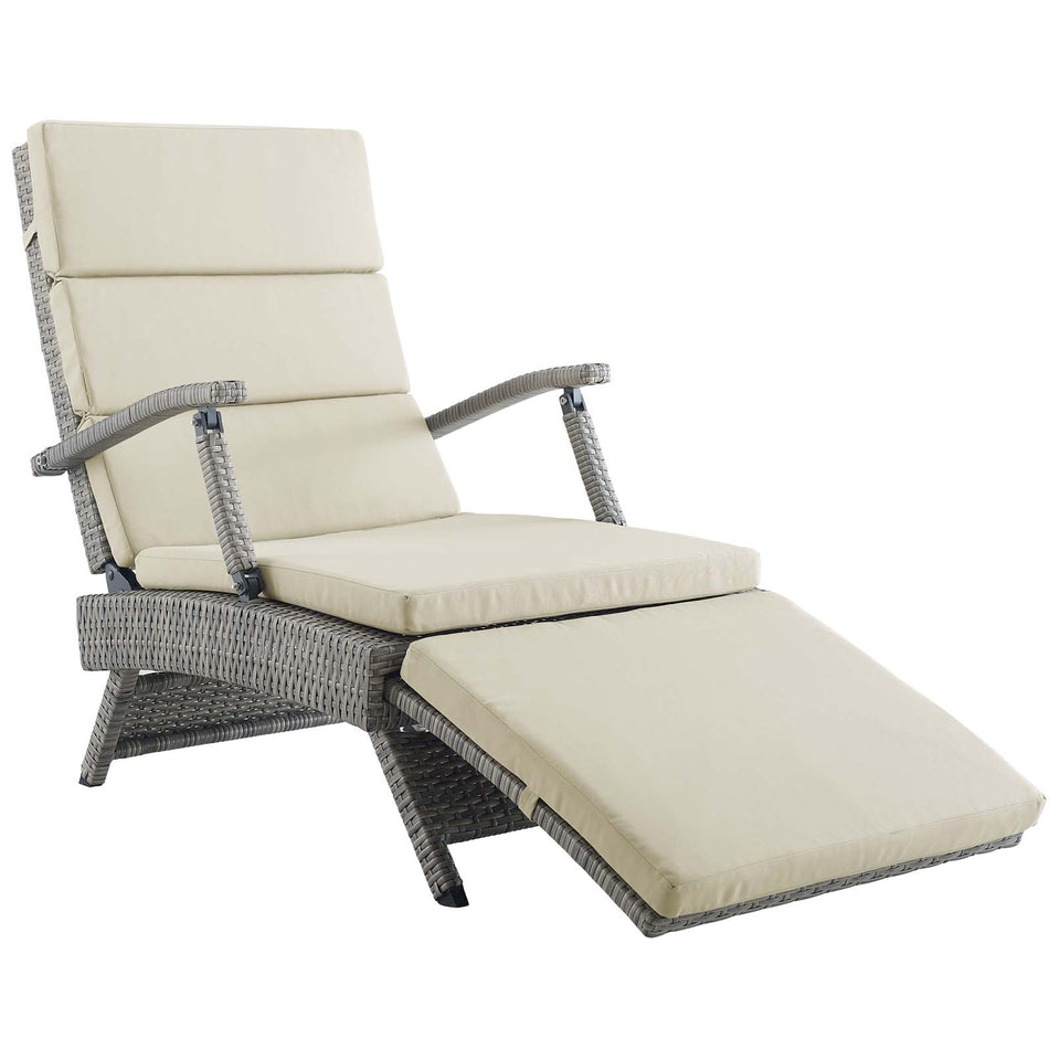 Envisage Chaise Outdoor Patio Wicker Rattan Lounge Chair.