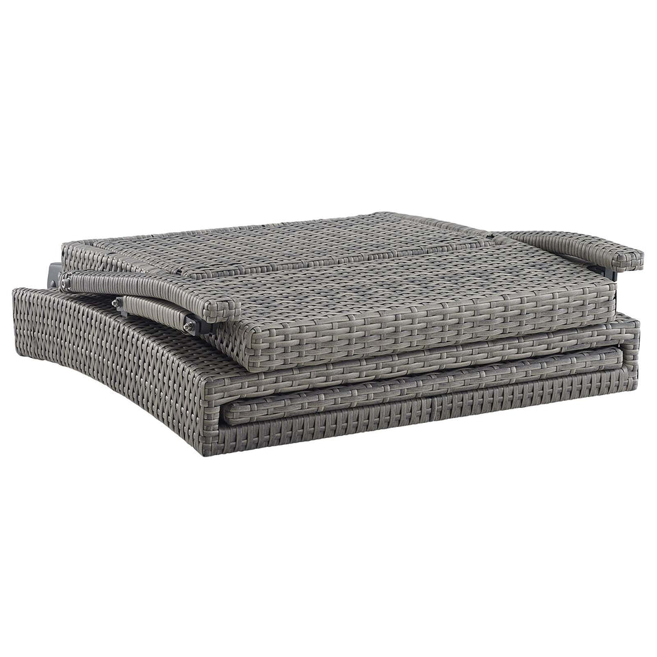 Envisage Chaise Outdoor Patio Wicker Rattan Lounge Chair.