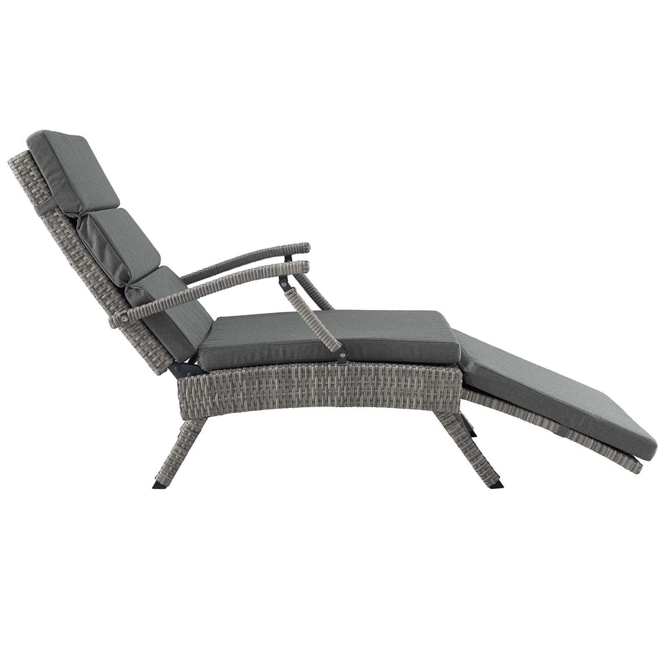 Envisage Chaise Outdoor Patio Wicker Rattan Lounge Chair.