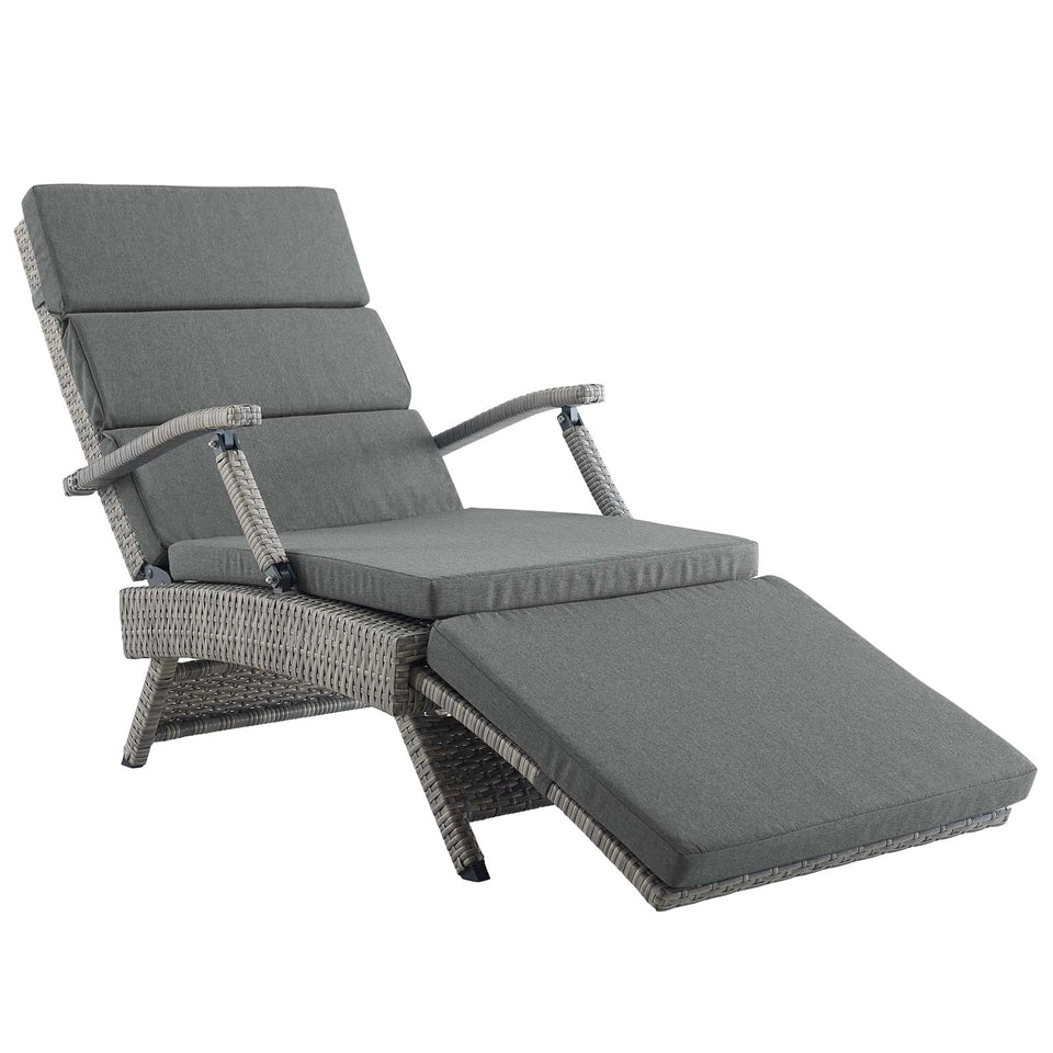 Envisage Chaise Outdoor Patio Wicker Rattan Lounge Chair.