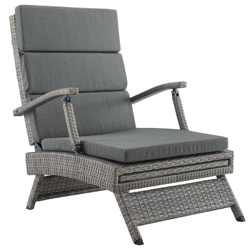 Envisage Chaise Outdoor Patio Wicker Rattan Lounge Chair.