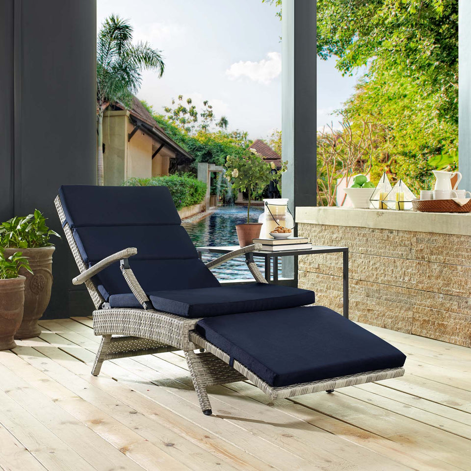 Envisage Chaise Outdoor Patio Wicker Rattan Lounge Chair.