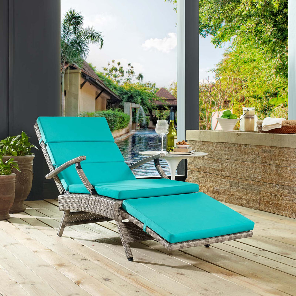 Envisage Chaise Outdoor Patio Wicker Rattan Lounge Chair.