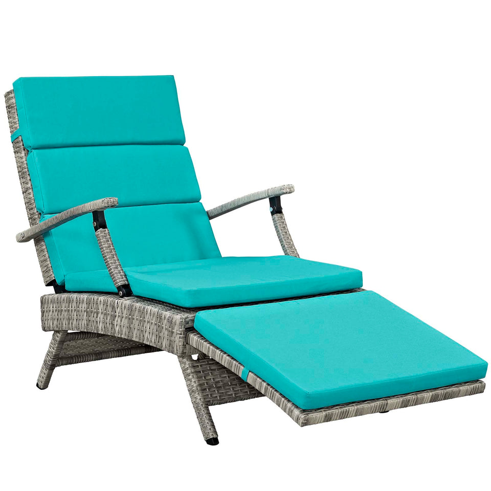 Envisage Chaise Outdoor Patio Wicker Rattan Lounge Chair.