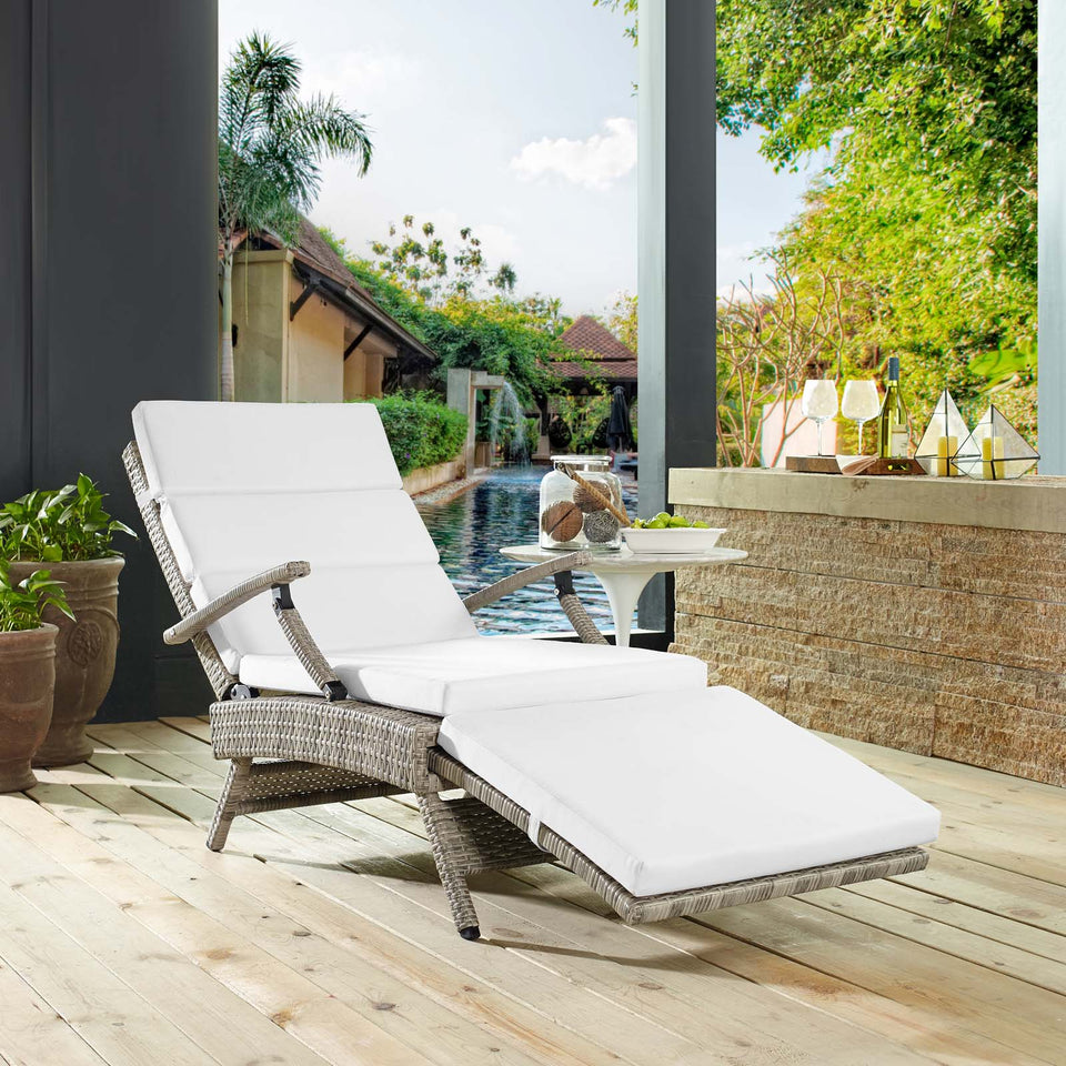 Envisage Chaise Outdoor Patio Wicker Rattan Lounge Chair.