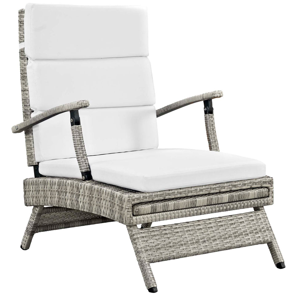 Envisage Chaise Outdoor Patio Wicker Rattan Lounge Chair.