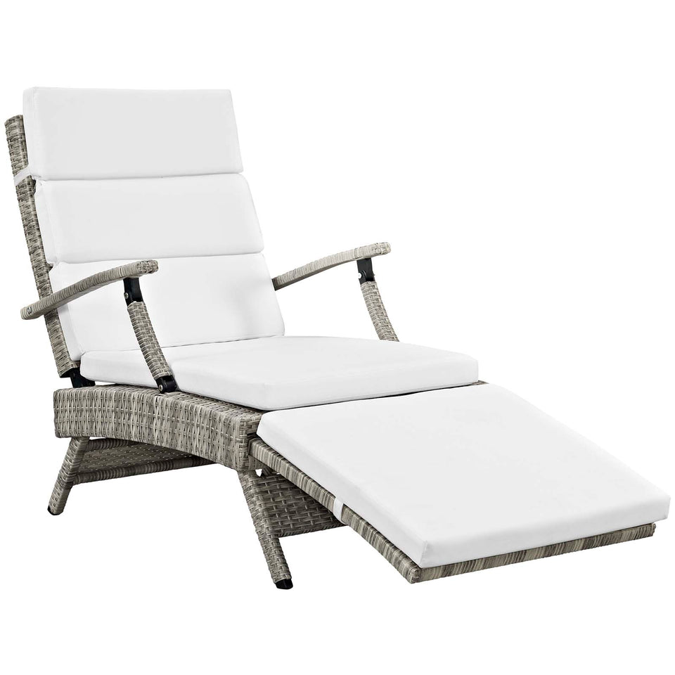 Envisage Chaise Outdoor Patio Wicker Rattan Lounge Chair.