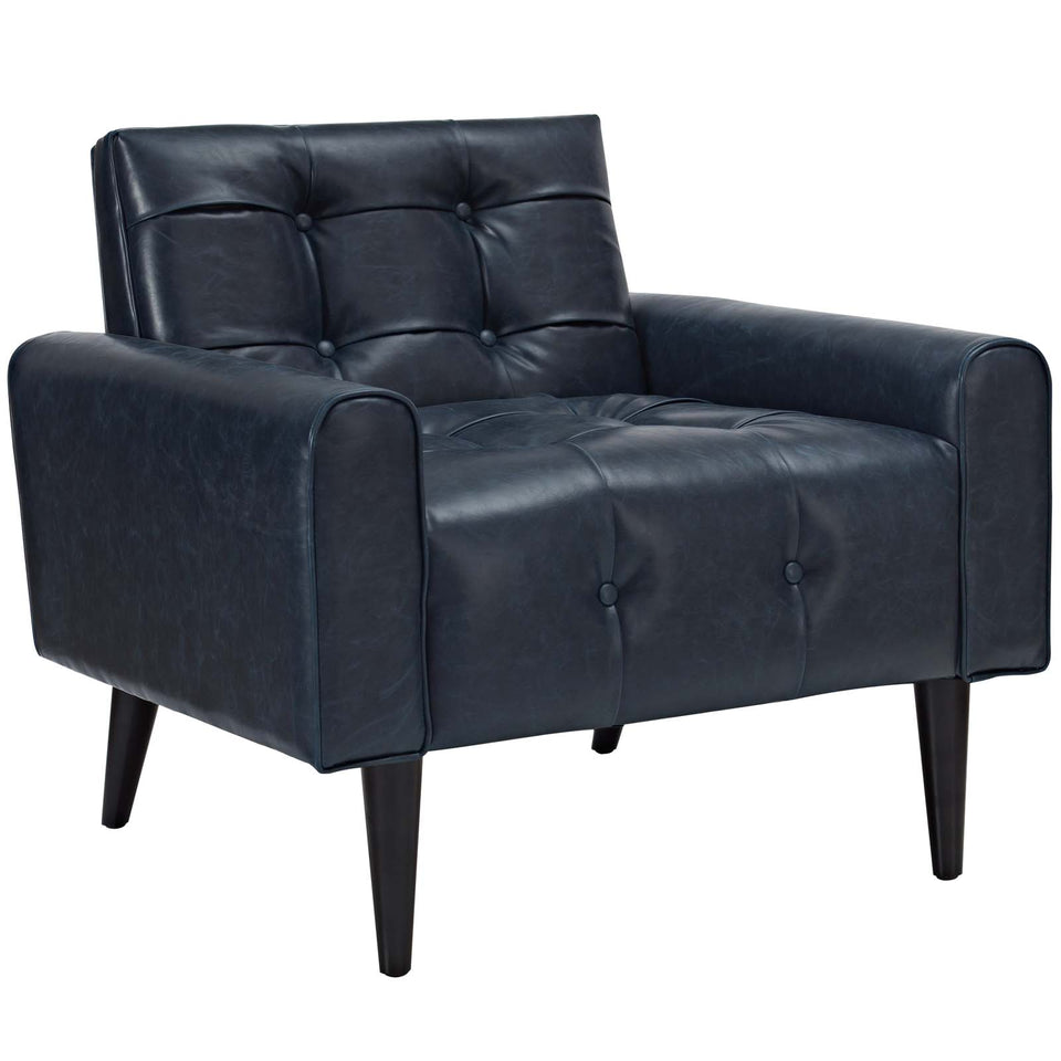 Delve Upholstered Vinyl Accent Chair.