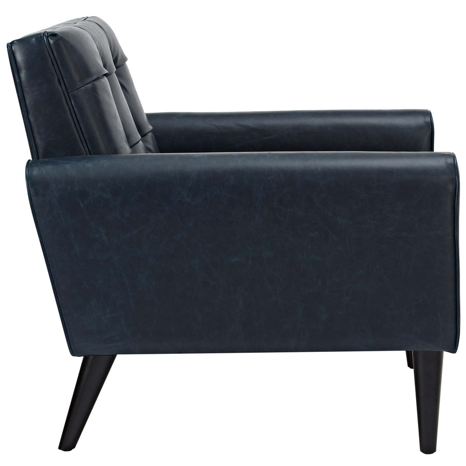 Delve Upholstered Vinyl Accent Chair.