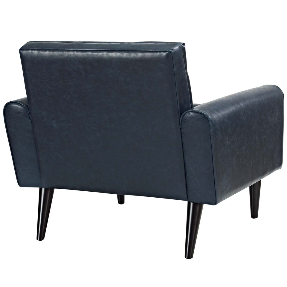 Delve Upholstered Vinyl Accent Chair.