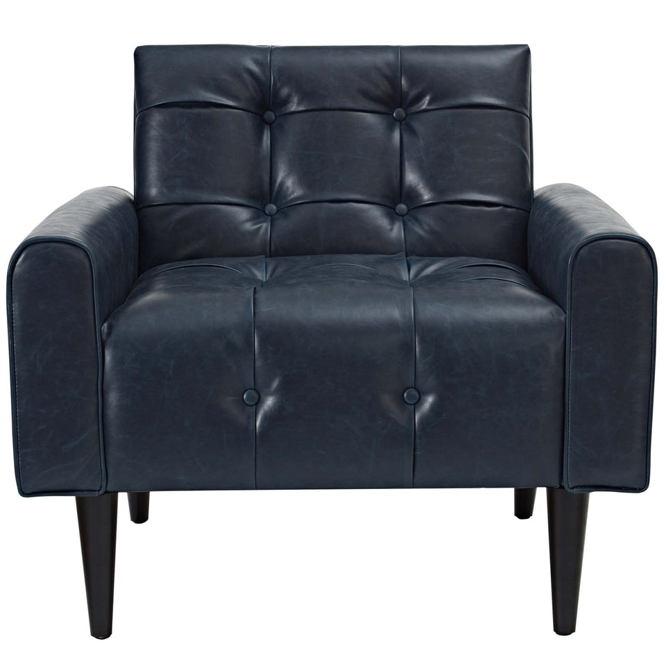 Delve Upholstered Vinyl Accent Chair.