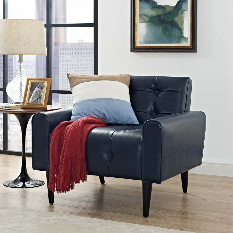 Delve Upholstered Vinyl Accent Chair.
