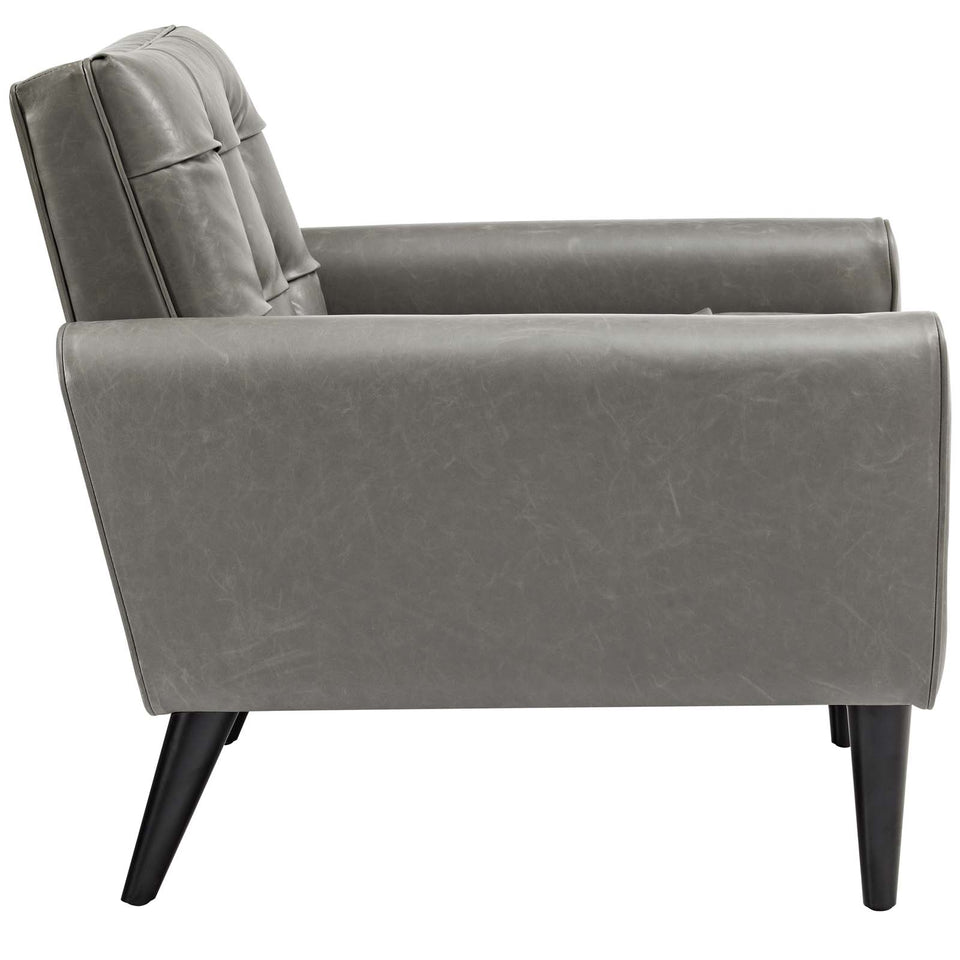 Delve Upholstered Vinyl Accent Chair.