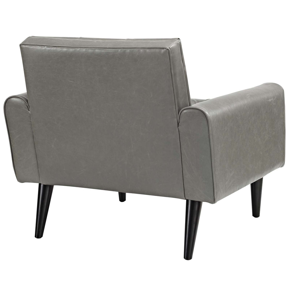 Delve Upholstered Vinyl Accent Chair.