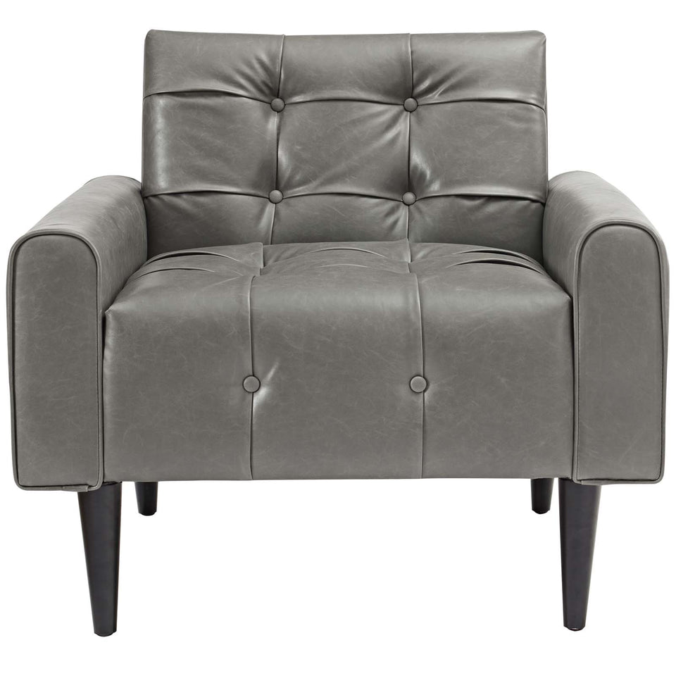 Delve Upholstered Vinyl Accent Chair.