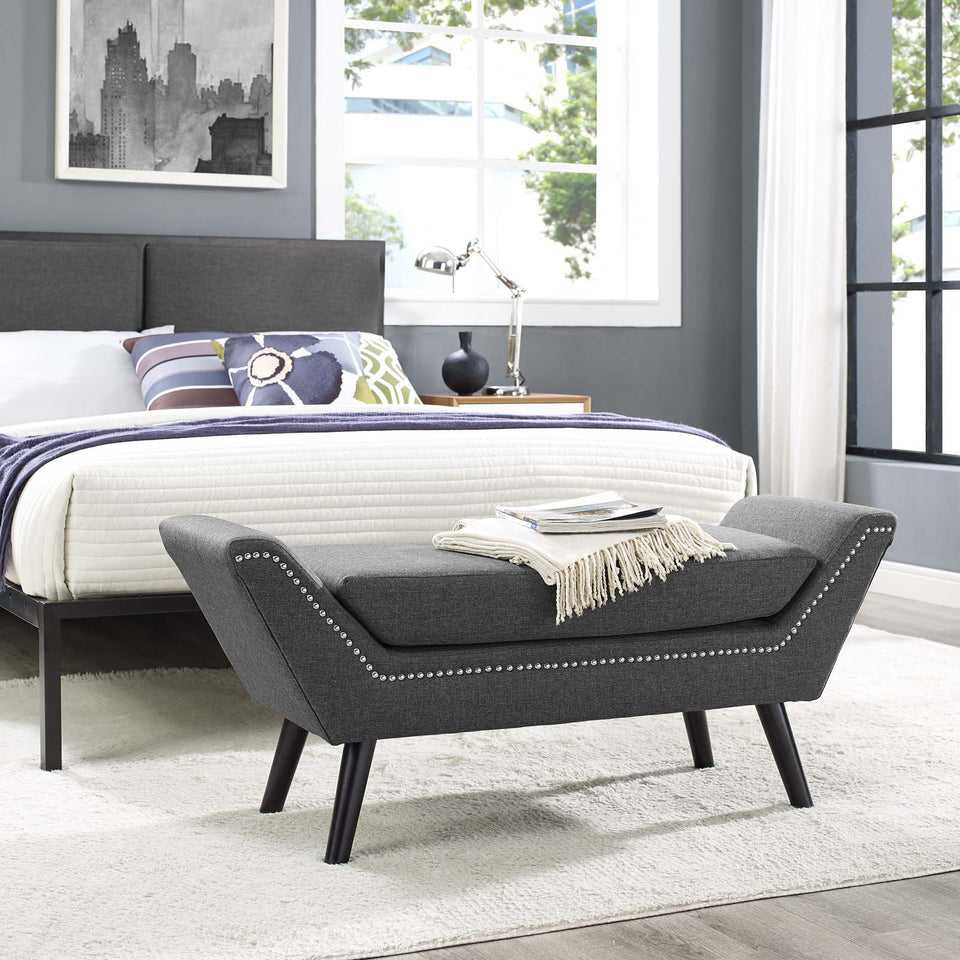 Gambol Upholstered Fabric Bench.