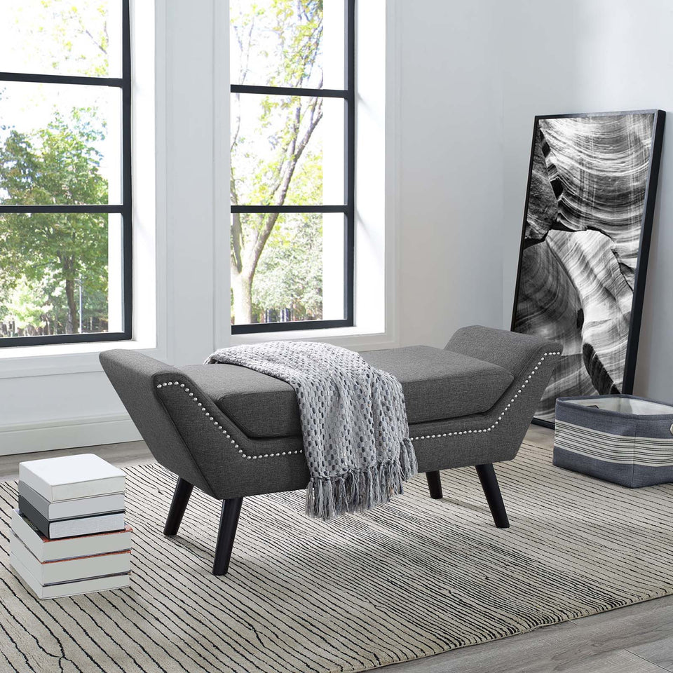 Gambol Upholstered Fabric Bench.
