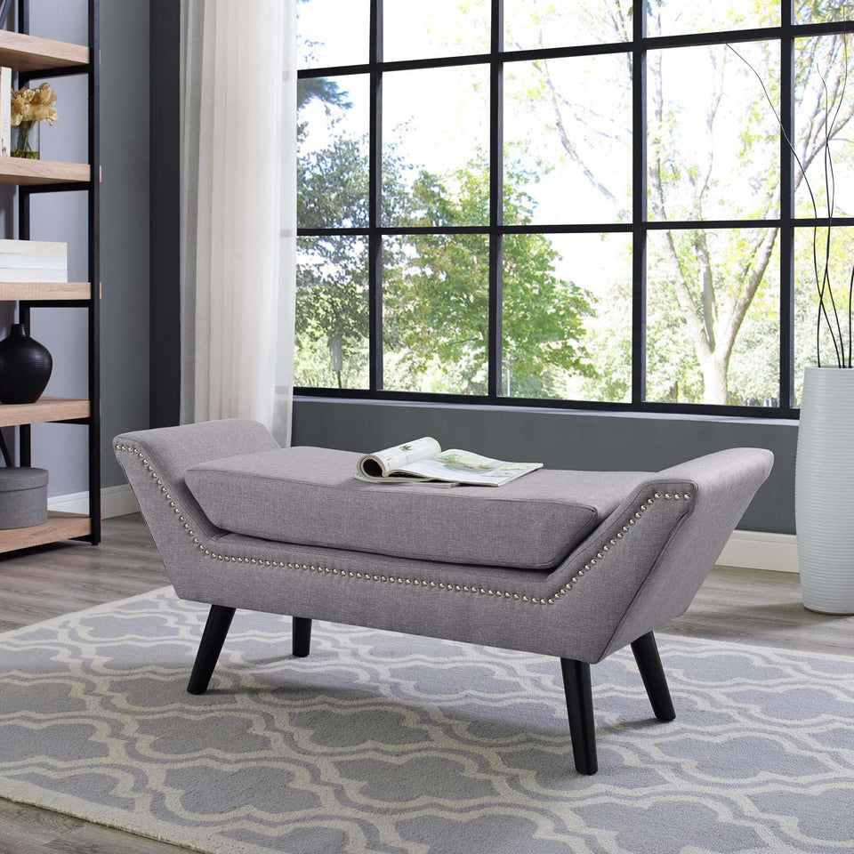 Gambol Upholstered Fabric Bench.
