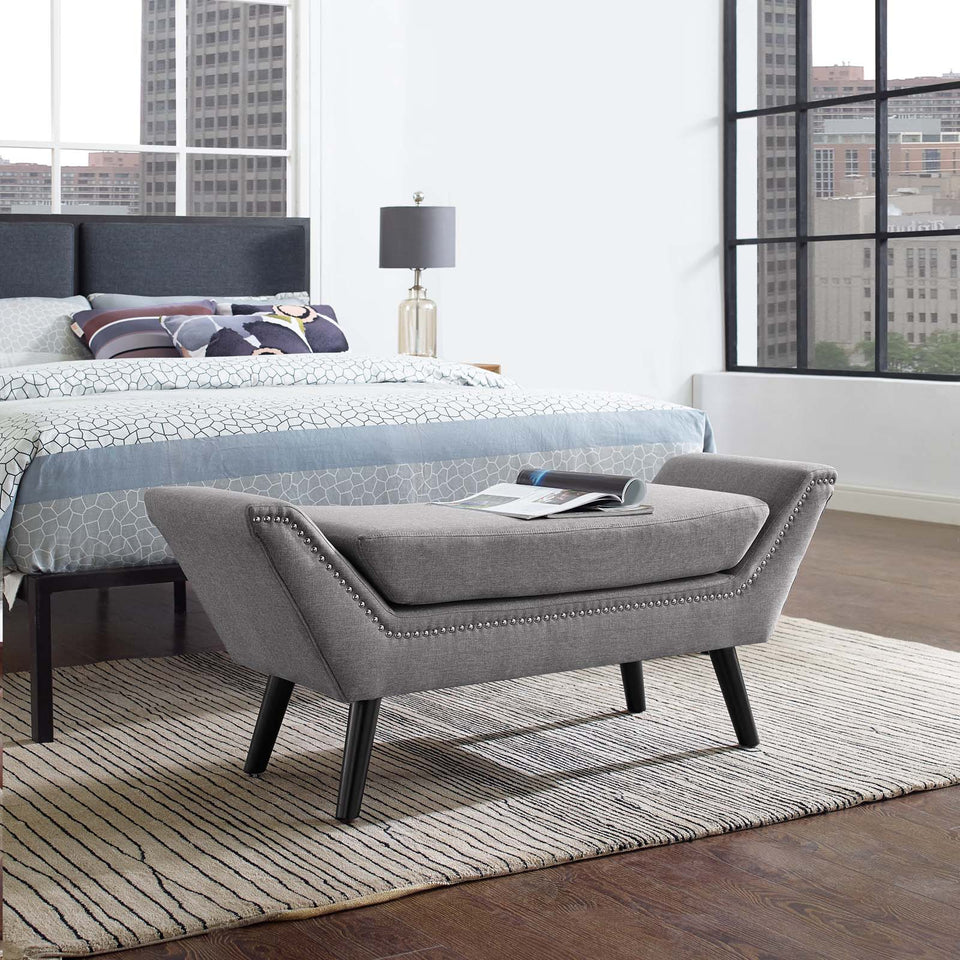 Gambol Upholstered Fabric Bench.