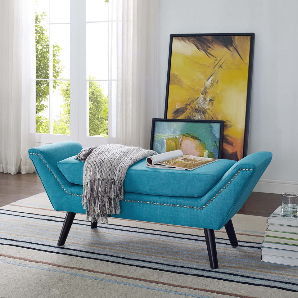 Gambol Upholstered Fabric Bench.