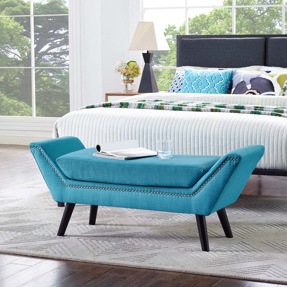 Gambol Upholstered Fabric Bench.