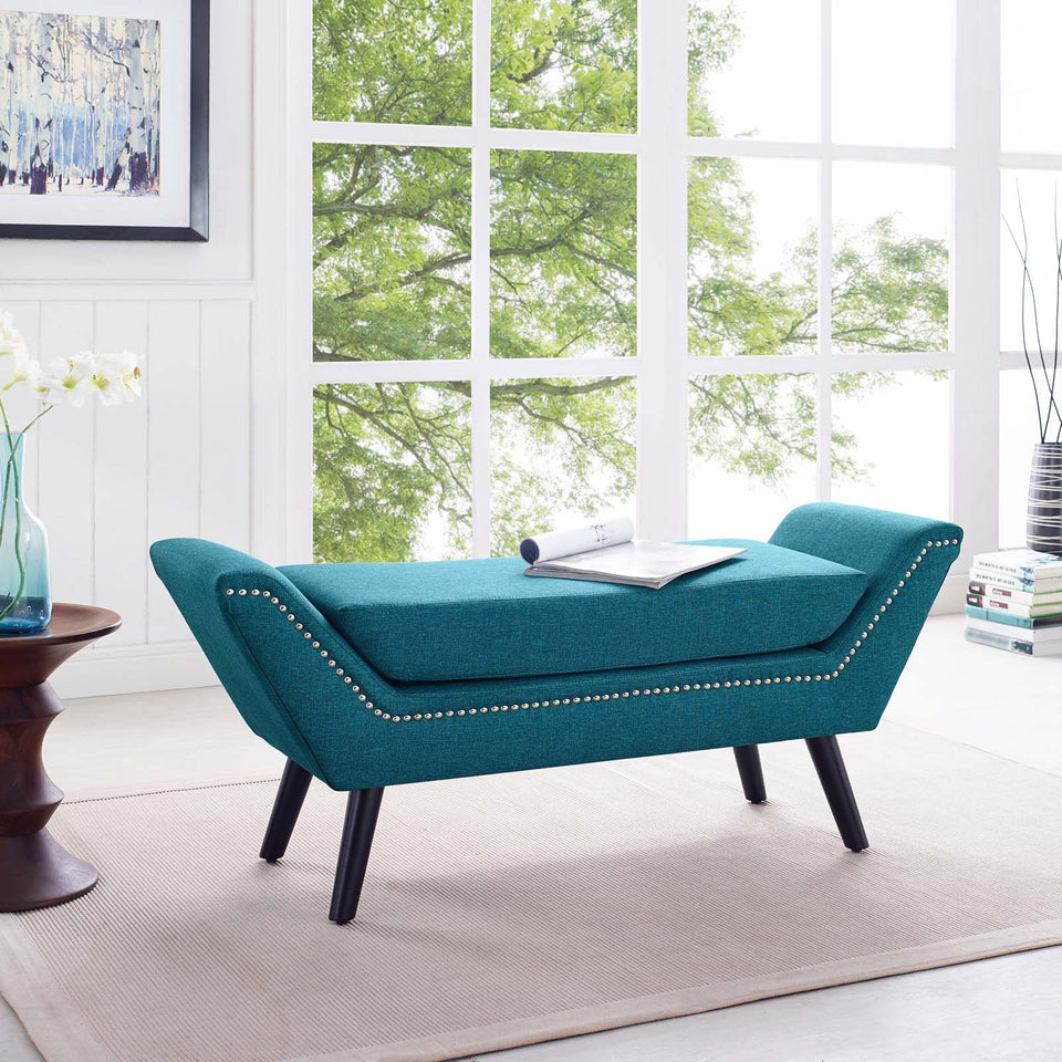 Gambol Upholstered Fabric Bench.