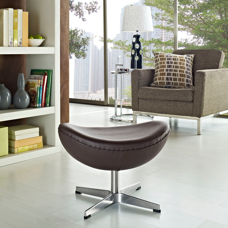 Glove Leather Ottoman.