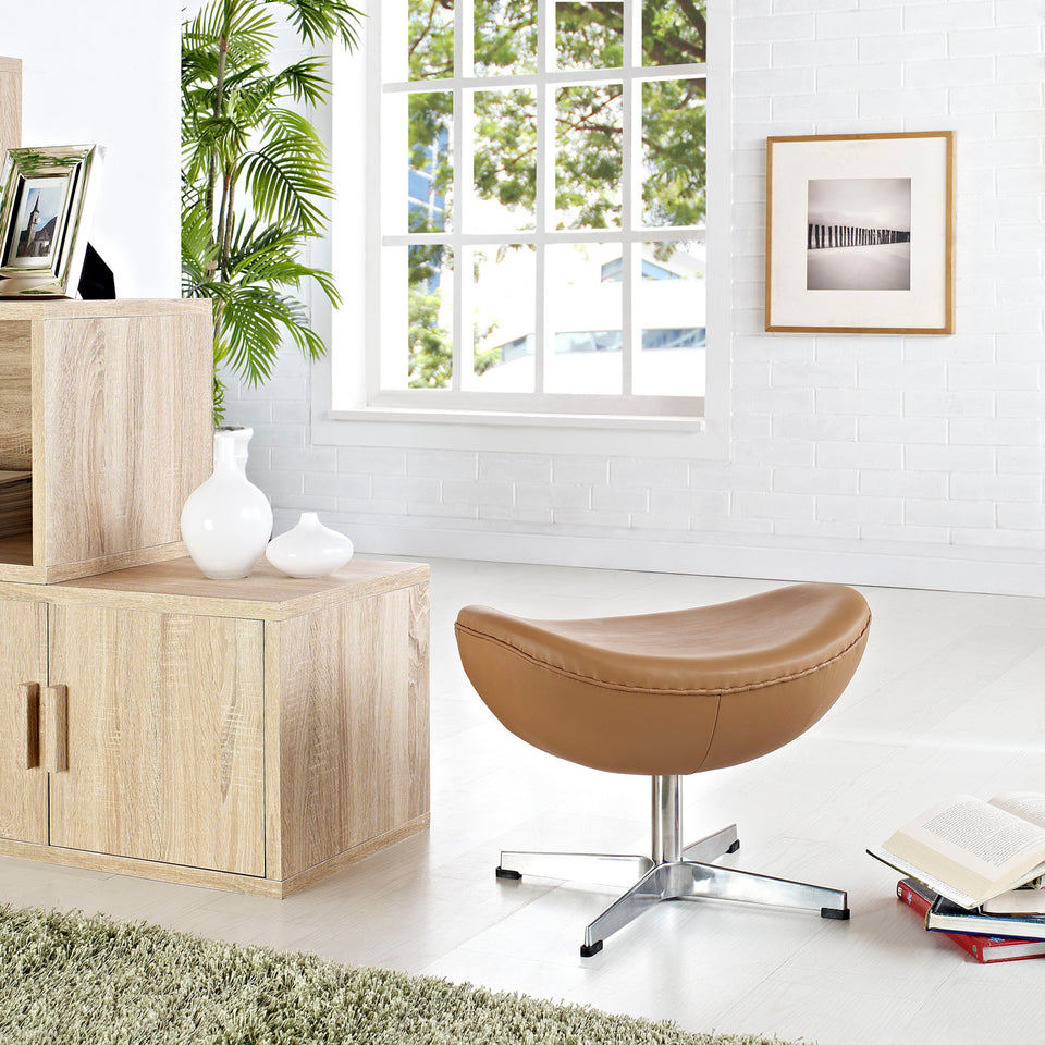 Glove Leather Ottoman.