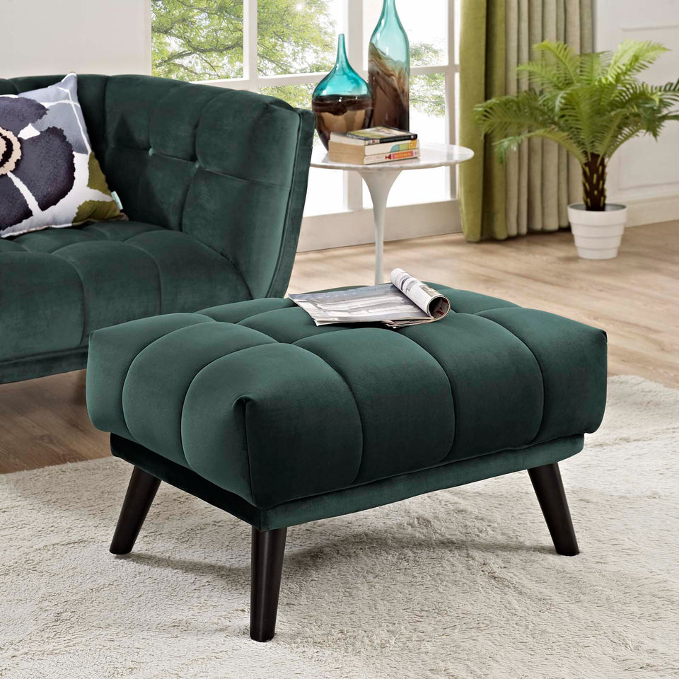 Bestow Performance Velvet Ottoman.