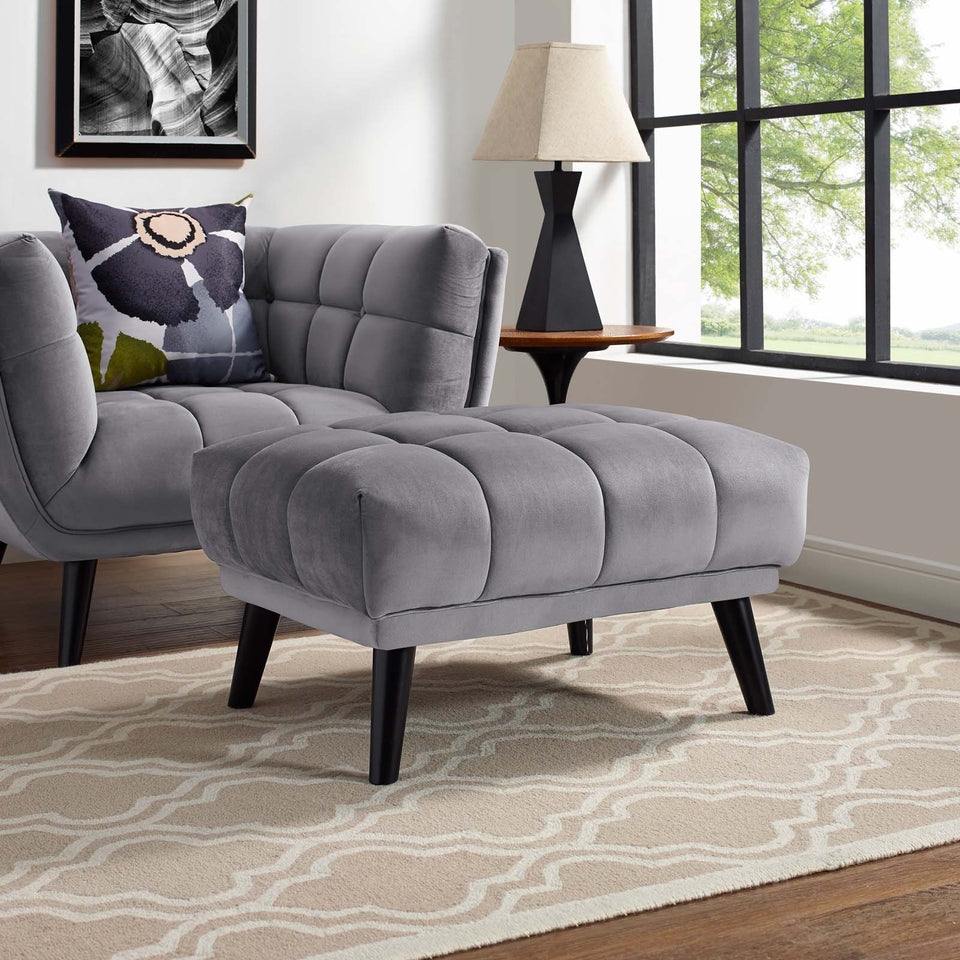 Bestow Performance Velvet Ottoman.