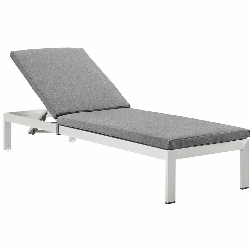 Shore 3 Piece Outdoor Patio Aluminum Chaise.