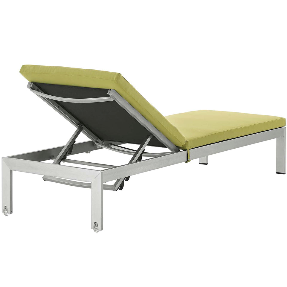 Shore 3 Piece Outdoor Patio Aluminum Chaise.