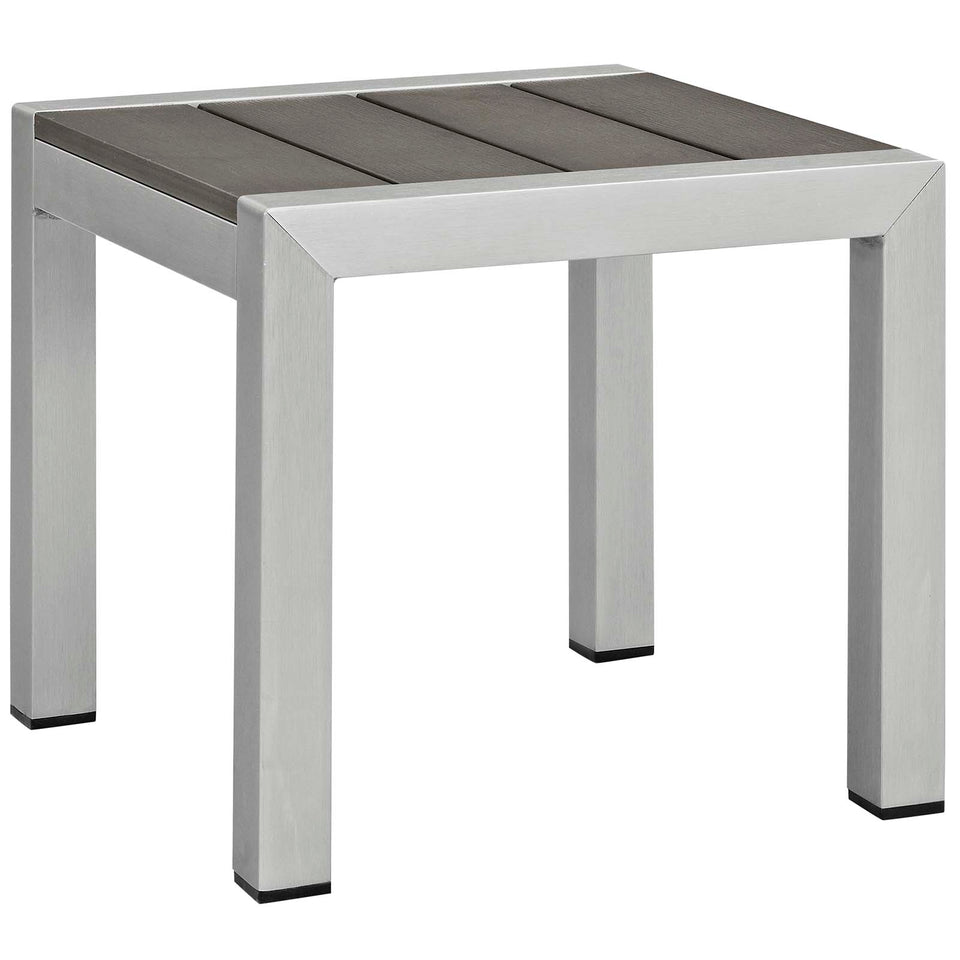 Shore 3 Piece Outdoor Patio Aluminum Chaise.