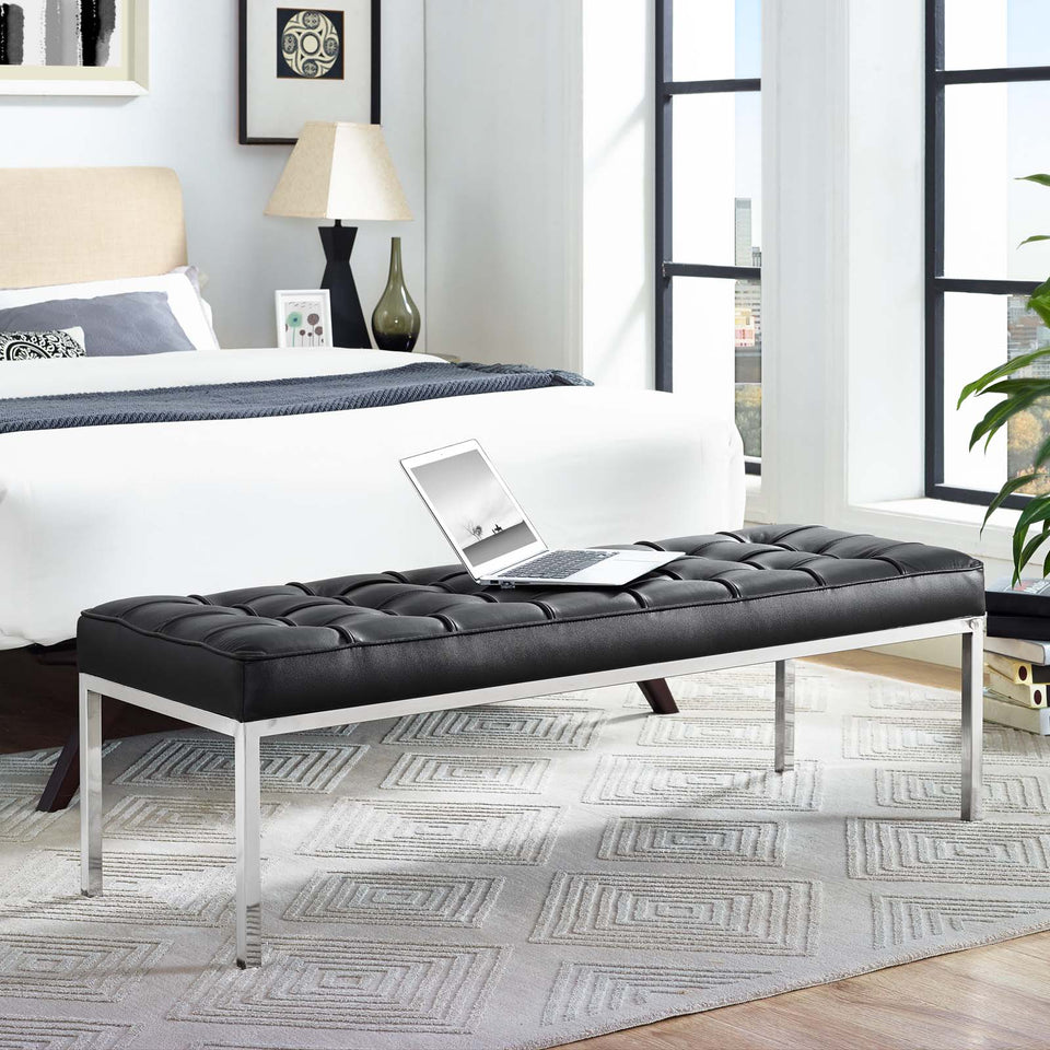 Loft Leather Bench.