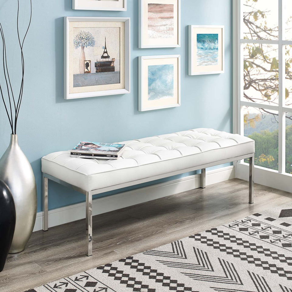 Loft Leather Bench.
