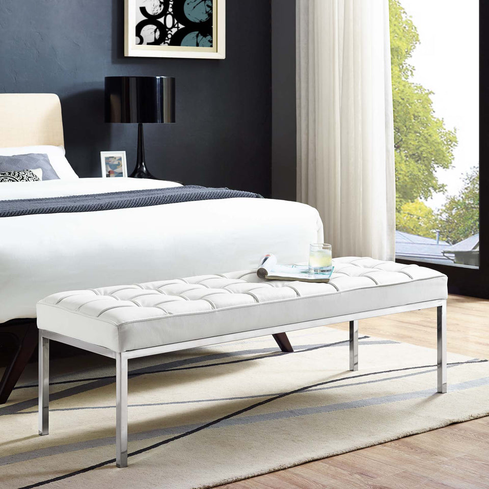 Loft Leather Bench.