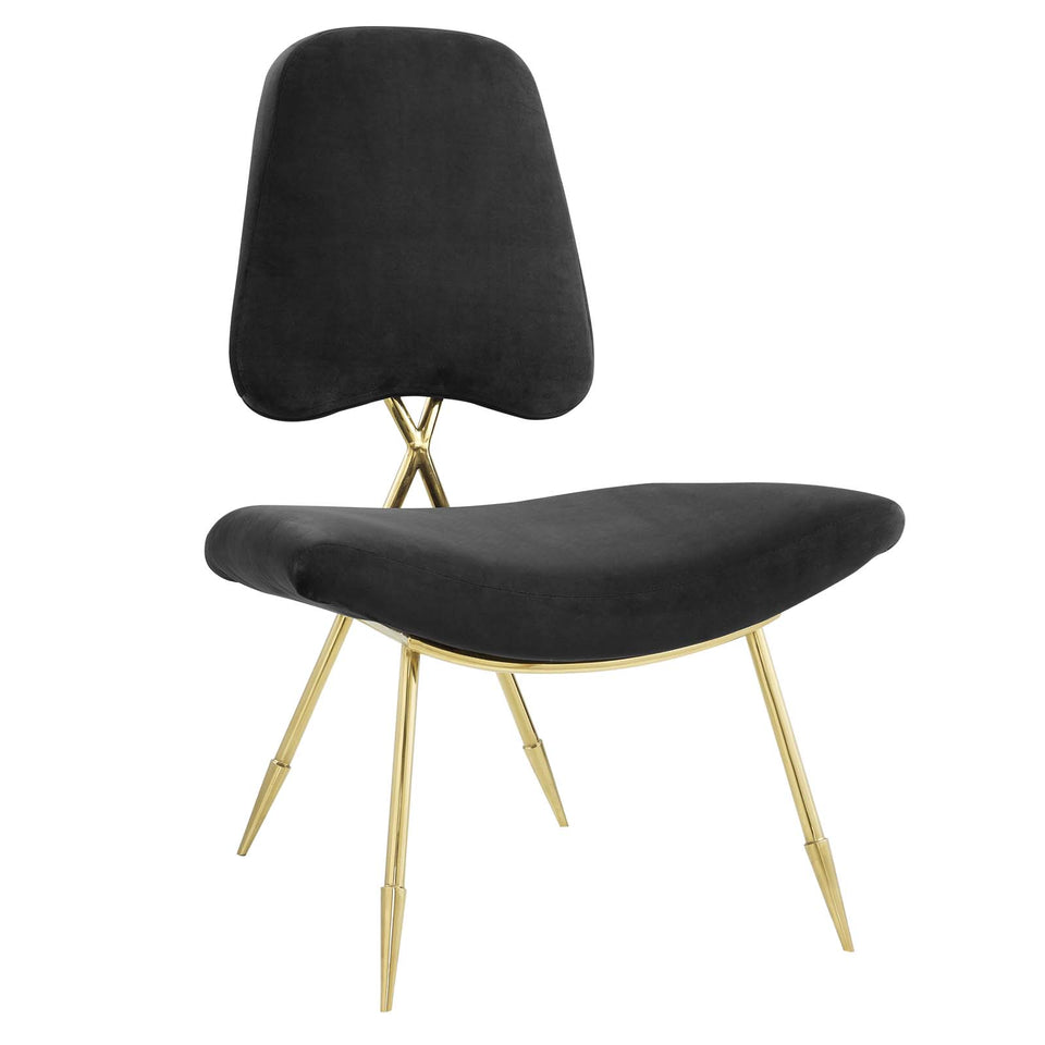 Ponder Performance Velvet Lounge Chair.