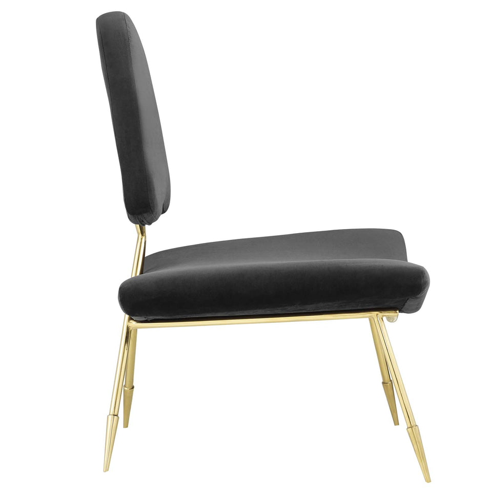 Ponder Performance Velvet Lounge Chair.