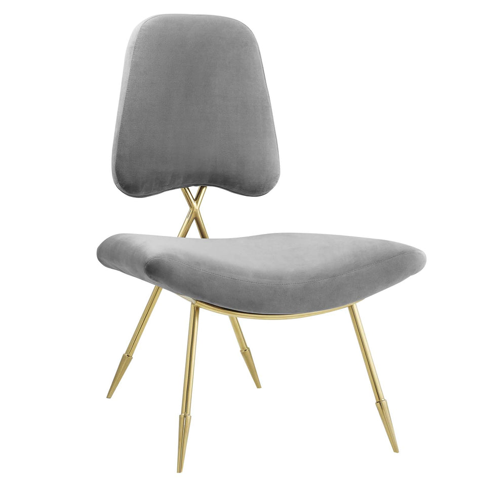 Ponder Performance Velvet Lounge Chair.