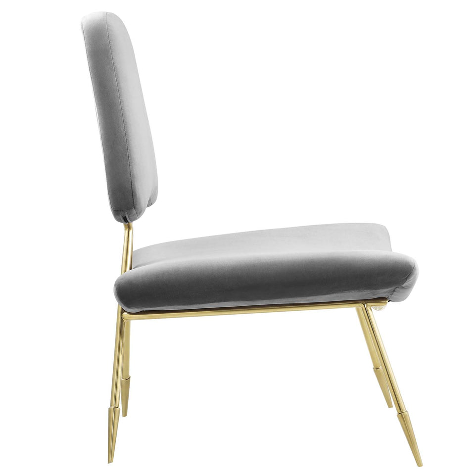 Ponder Performance Velvet Lounge Chair.