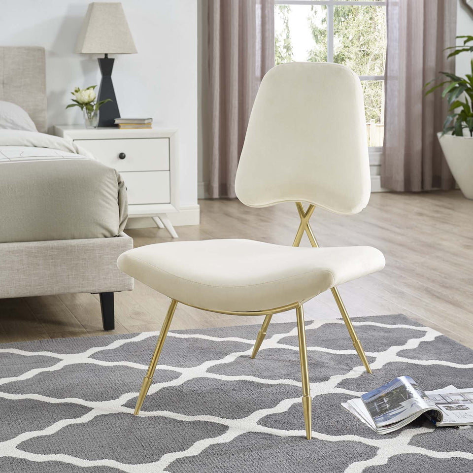 Ponder Performance Velvet Lounge Chair.