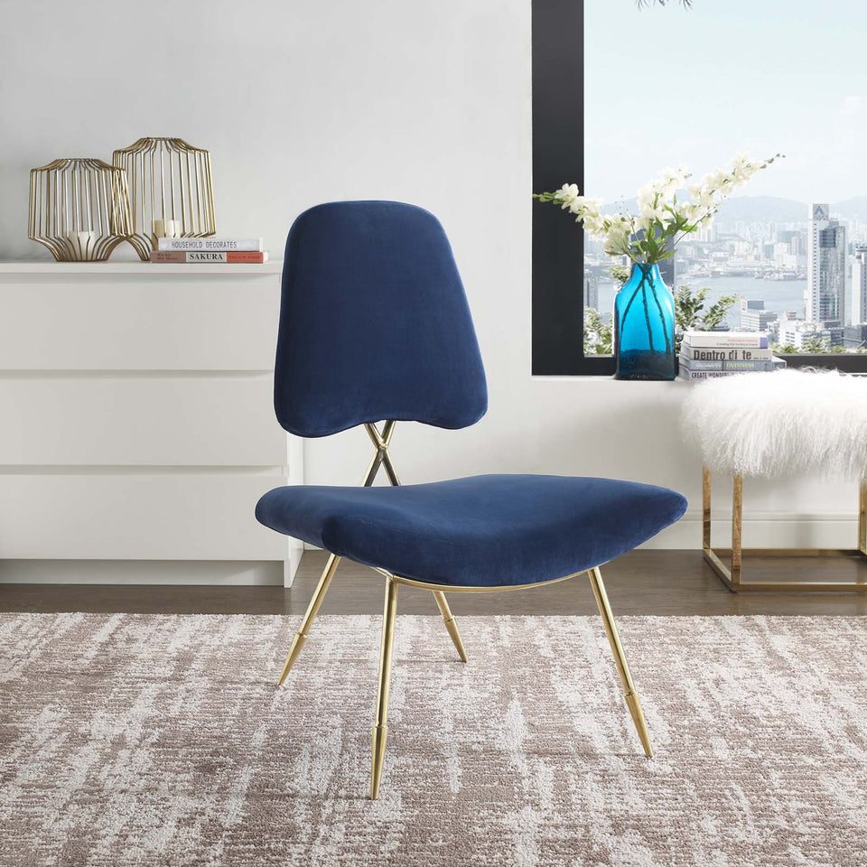 Ponder Performance Velvet Lounge Chair.