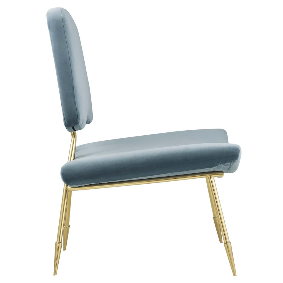 Ponder Performance Velvet Lounge Chair.