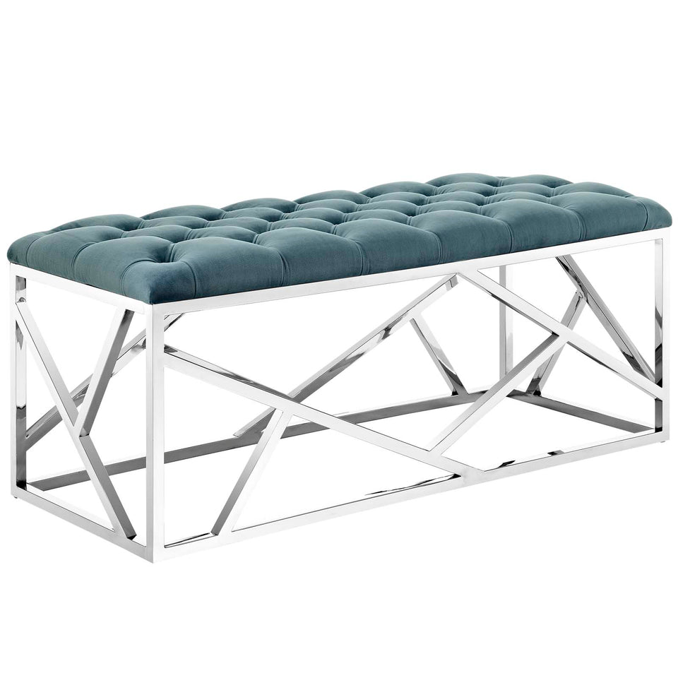 Intersperse Bench in Silver Gray.
