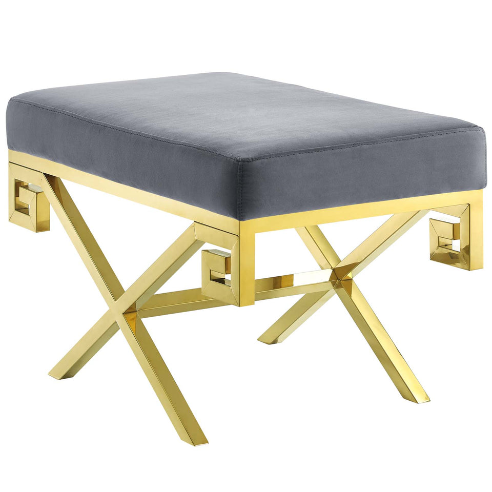 Rove Velvet Performance Velvet Bench in Gold.