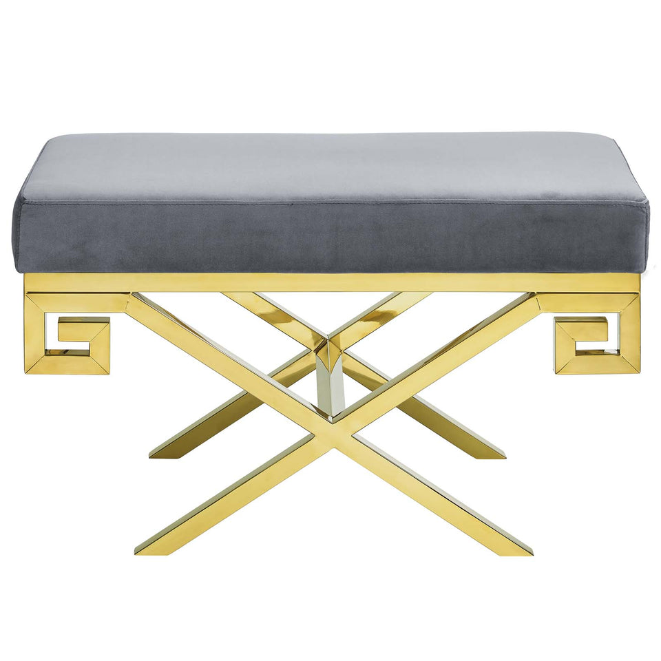 Rove Velvet Performance Velvet Bench in Gold.